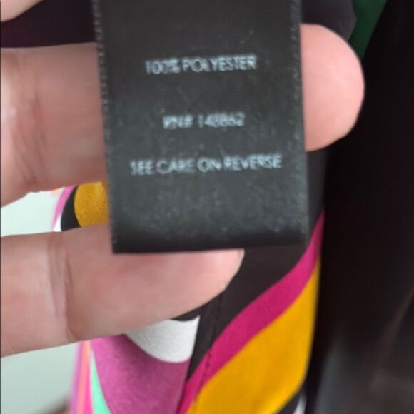 Torrid Red and Yellow Sleeveless stripe Blouse - Picture 6 of 6